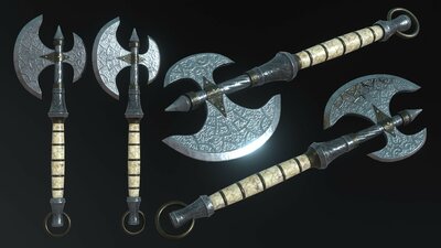 Silver Fantasy Weapon Set 