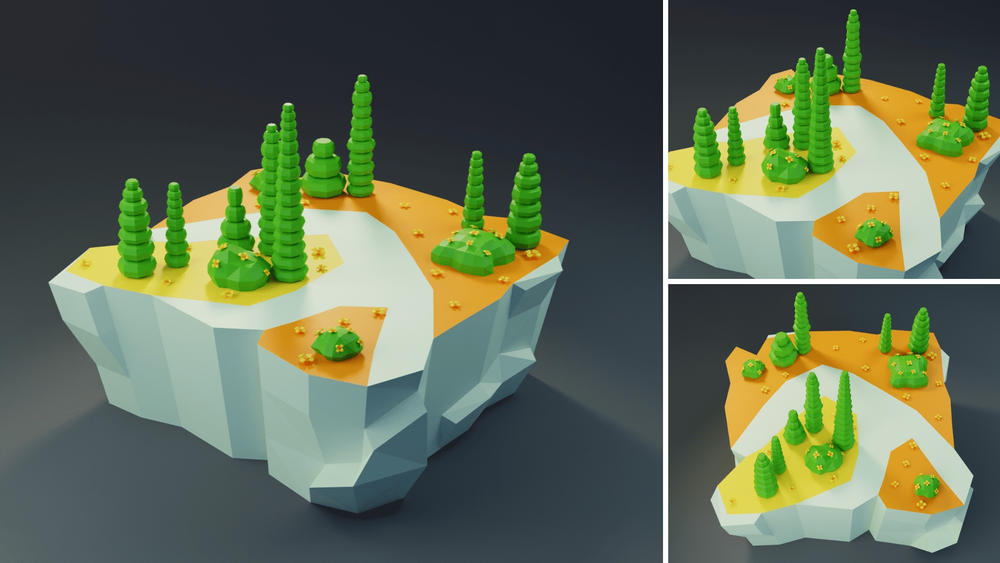 Low Poly Worlds Islands Exteriors Pack 4 