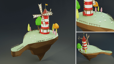 Low Poly Worlds Islands Exteriors Pack 4 