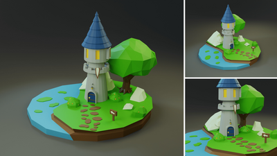 Low Poly Worlds Islands Exteriors Pack 4 