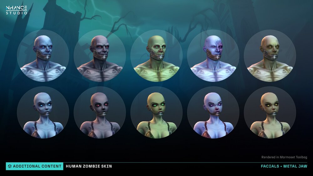 Stylized Human Zombie Customization 