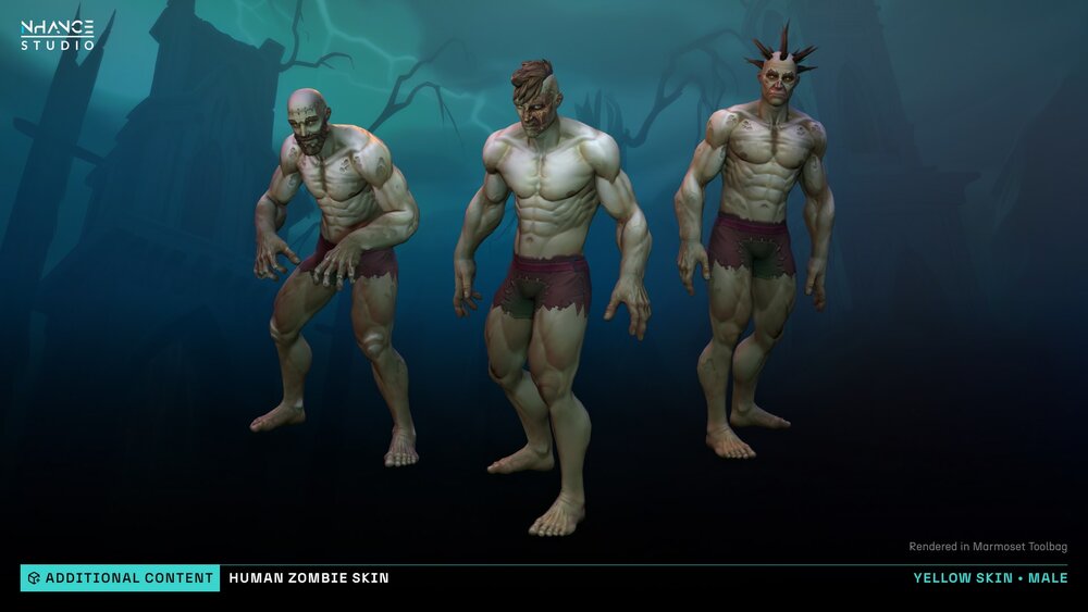 Stylized Human Zombie Customization 