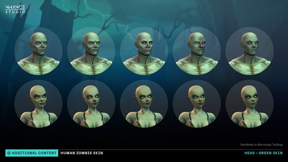 Stylized Human Zombie Customization 