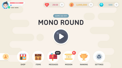 GUI Kit - Mono Round 