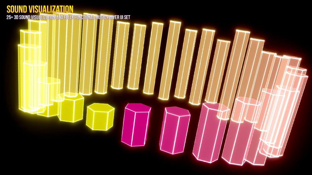 3D Sound Visualization With Music Player UI 