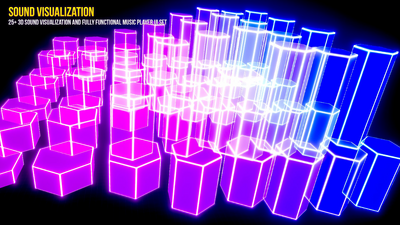 3D Sound Visualization With Music Player UI 