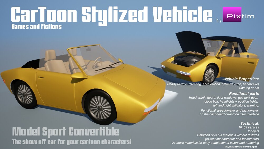 CarToon Vehicle Sport Convertible 