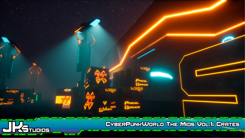 CyberPunkWorld ,The Mids : Animated Crates & Boxes. 