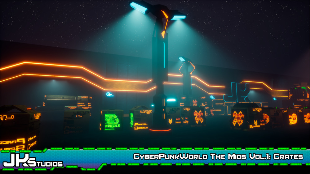 CyberPunkWorld ,The Mids : Animated Crates & Boxes. 