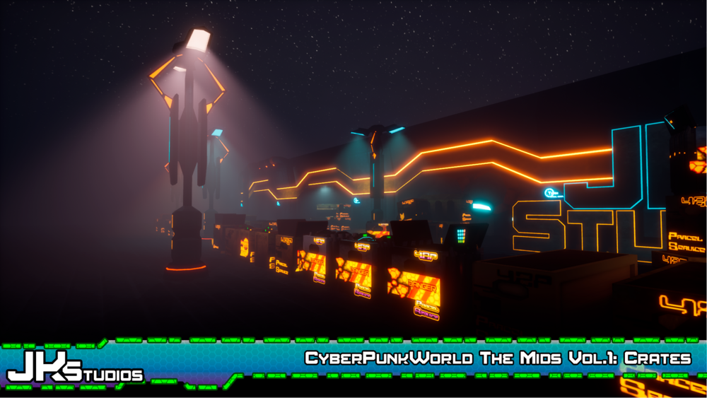 CyberPunkWorld ,The Mids : Animated Crates & Boxes. 