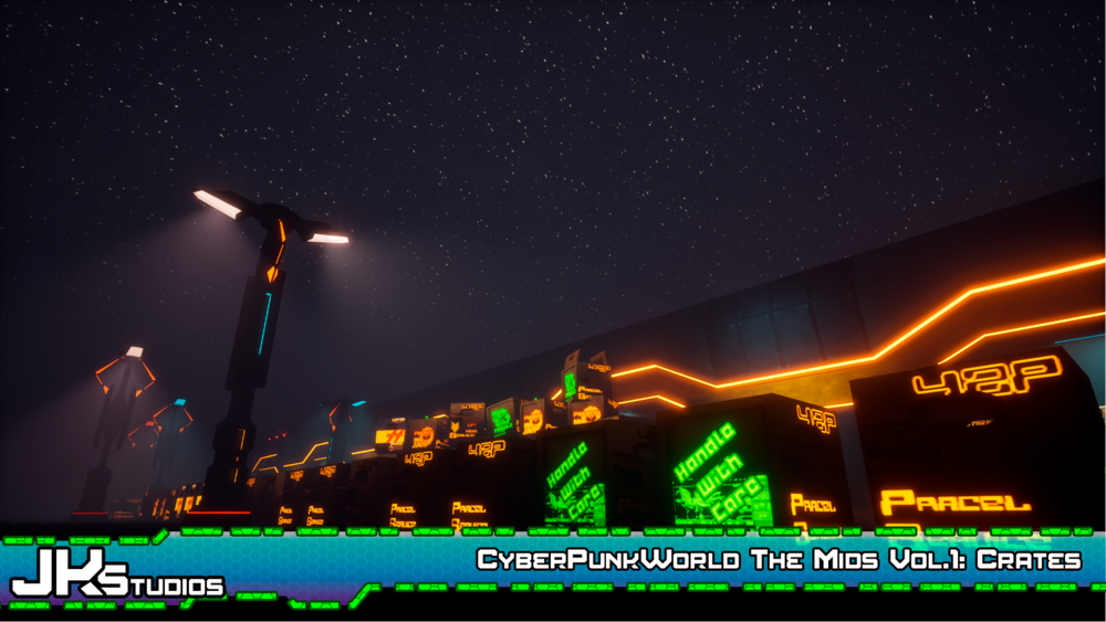 CyberPunkWorld ,The Mids : Animated Crates & Boxes. 