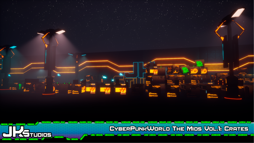 CyberPunkWorld ,The Mids : Animated Crates & Boxes. 