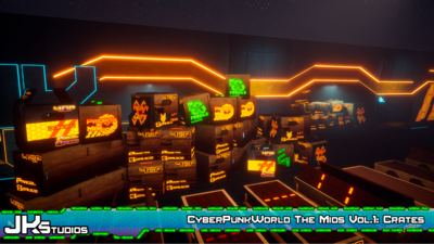 CyberPunkWorld ,The Mids : Animated Crates & Boxes. 