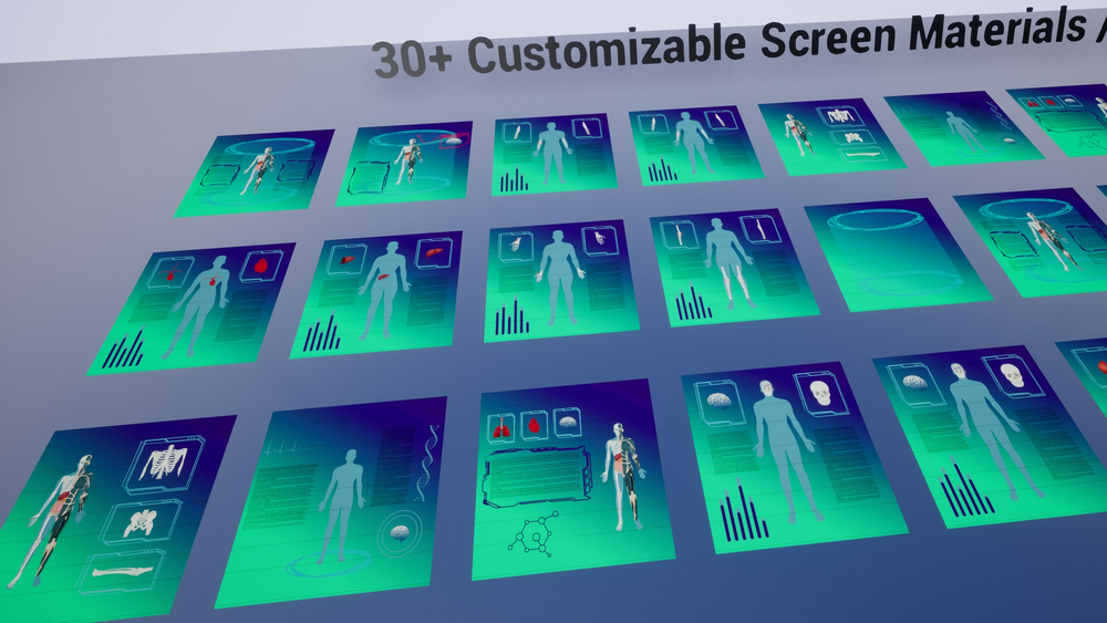 30 Customizable Medical Screen Materials / AI SOURCES 