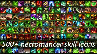 500+ necromancer skill icons 