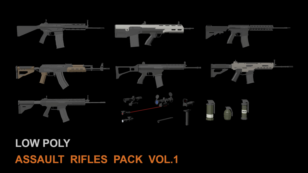 LOWPOLY - ASSAULT RIFLES VOL.1 