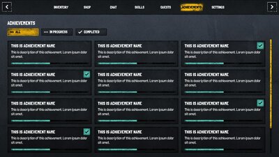 Horror / Grunge / Military Dark GUI / UI KIT + psd/ai source files 