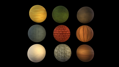 Stylized Handpainted Cartoon Textures pack - PBR Material asset 