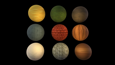 Stylized Handpainted Cartoon Textures pack - PBR Material asset 