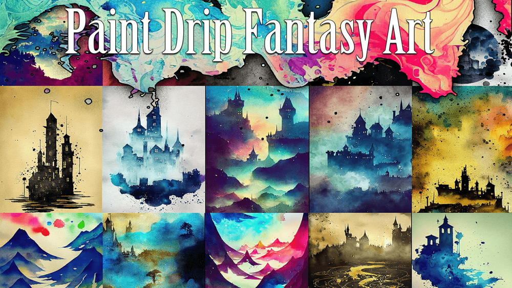 Places - Fantasy RPG Paint Drip Icons 