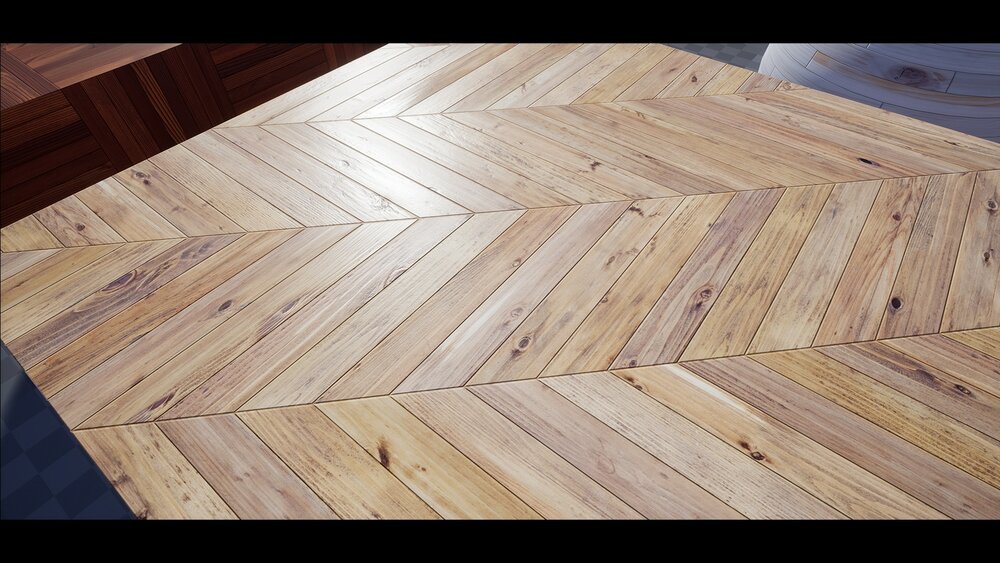 Procedural Wood Parquet Material 