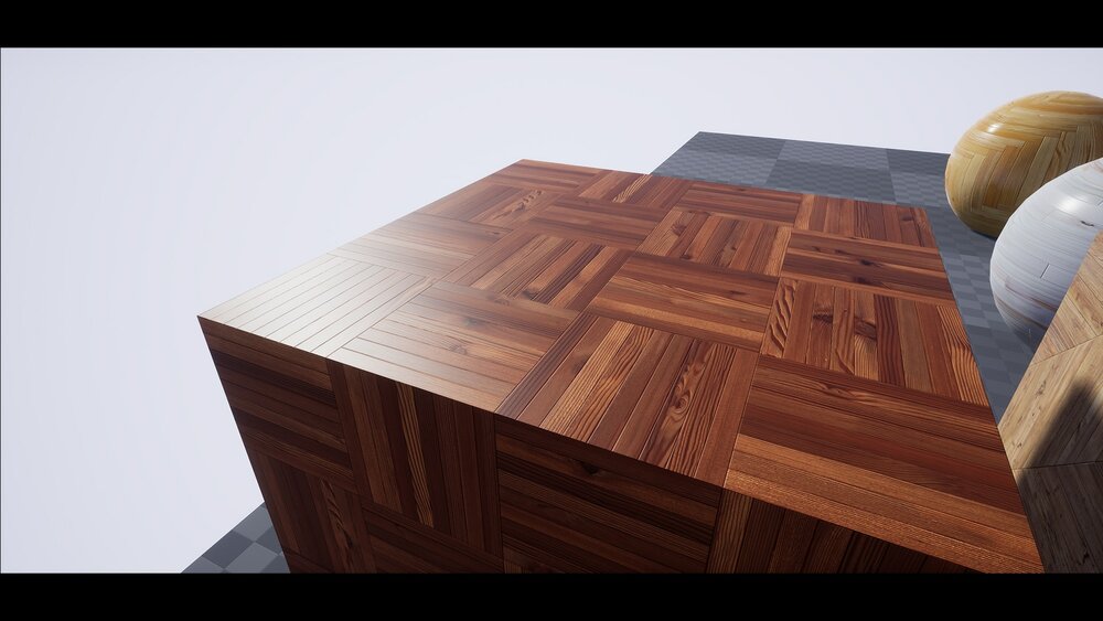 Procedural Wood Parquet Material 