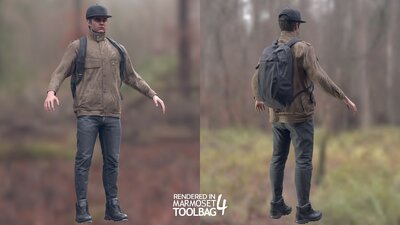 Man - Autumn Outfit 4 - Modular - Rigged 