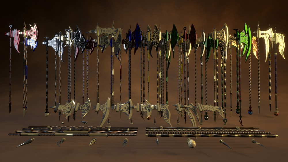 A Krojyn Kit - Modular Single Blade Battle Axes 