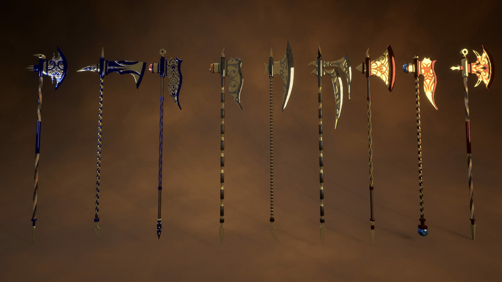 A Krojyn Kit - Modular Single Blade Battle Axes 