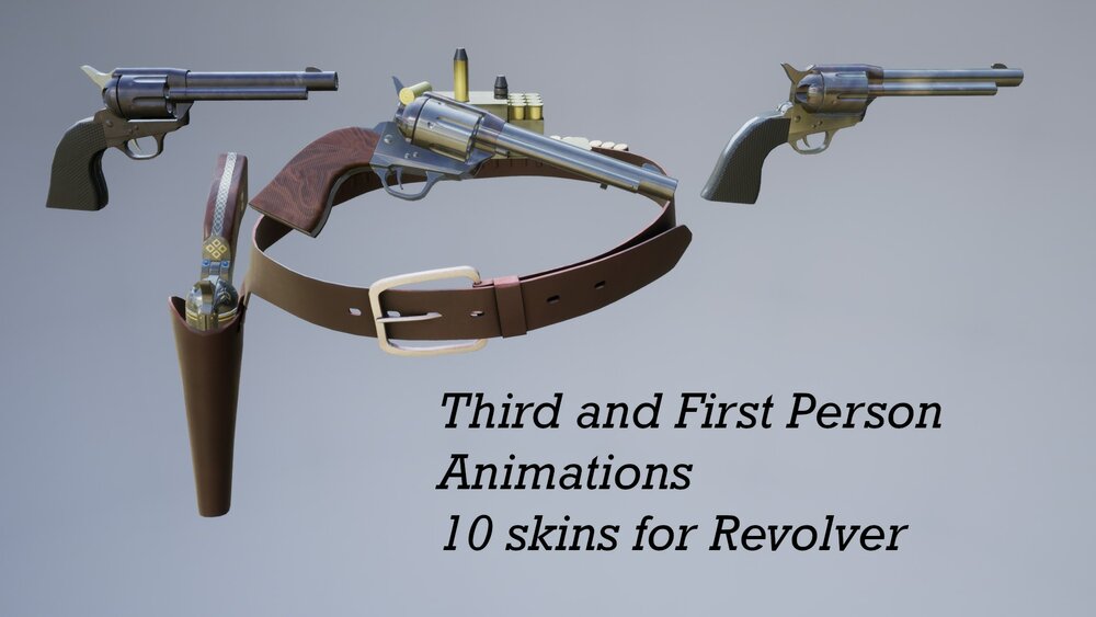 Animated .45 SAA Revolver 