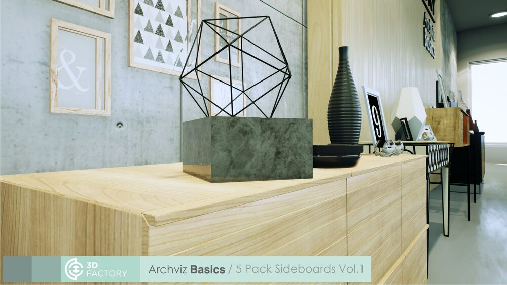 ArchViz Basics - 6 Pack Sideboards 