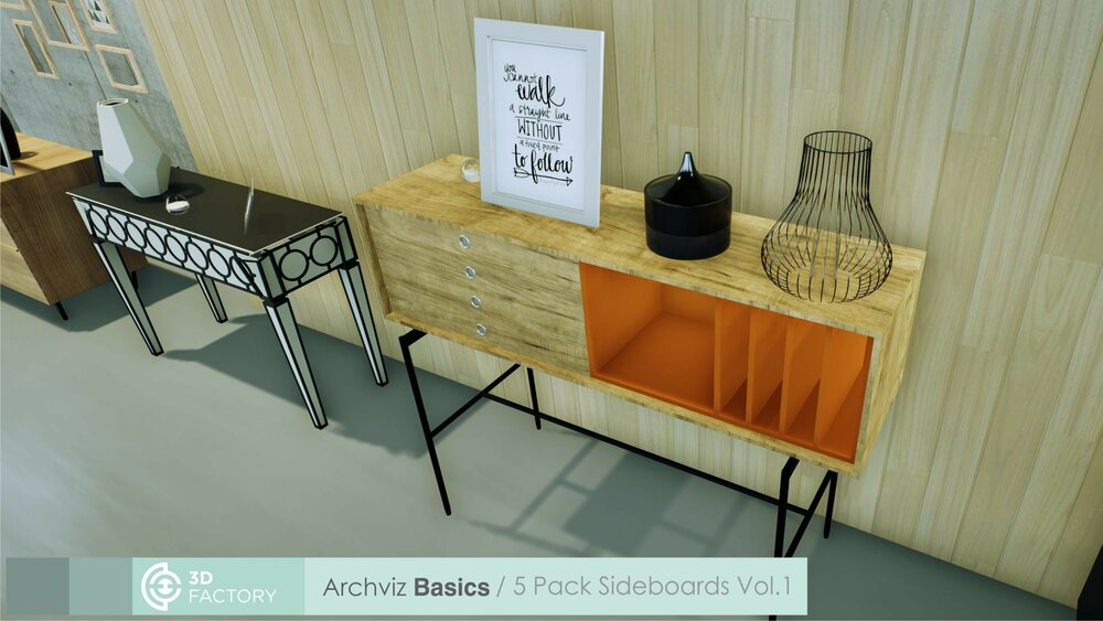 ArchViz Basics - 6 Pack Sideboards 