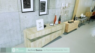 ArchViz Basics - 6 Pack Sideboards 