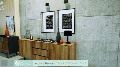 ArchViz Basics - 6 Pack Sideboards 