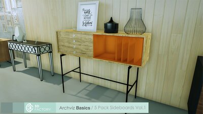 ArchViz Basics - 6 Pack Sideboards 