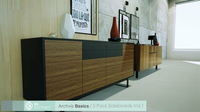 ArchViz Basics - 6 Pack Sideboards 