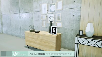 ArchViz Basics - 6 Pack Sideboards 