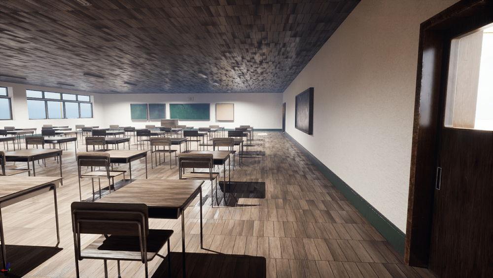 Japanese Classroom 1k & 2k Textures 