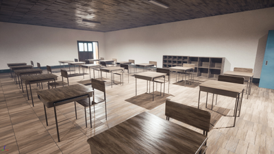 Japanese Classroom 1k & 2k Textures 