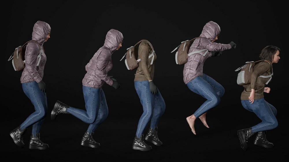 Woman - Winter Outfit 3 - Modular - Rigged 