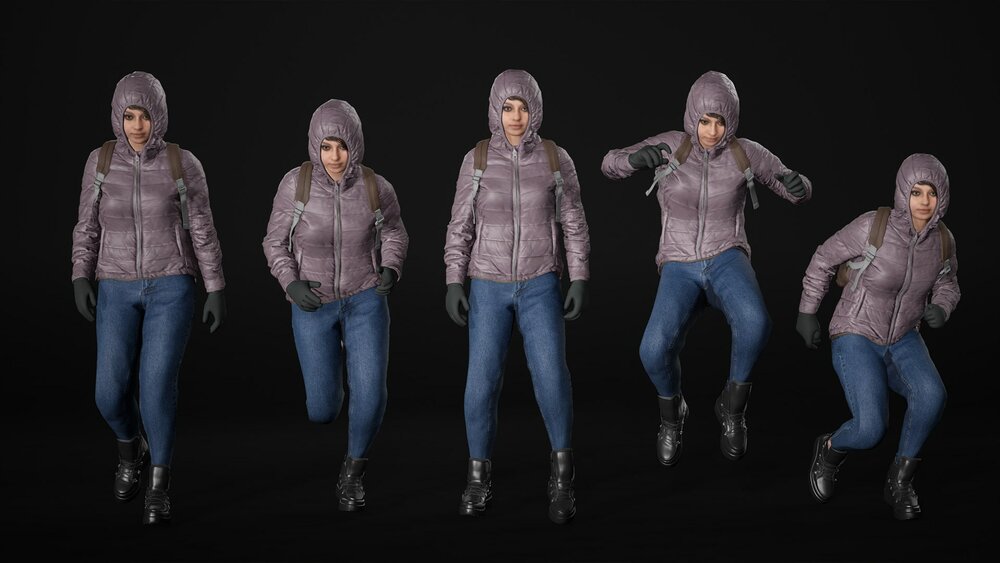 Woman - Winter Outfit 3 - Modular - Rigged 