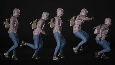 Woman - Winter Outfit 3 - Modular - Rigged 