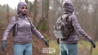 Woman - Winter Outfit 3 - Modular - Rigged 