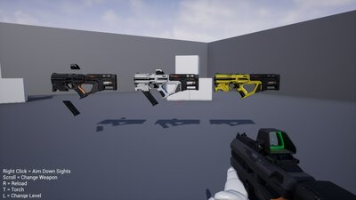 SciFi Machinegun AK4 Playable 