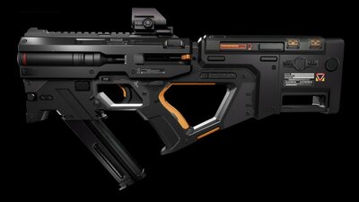 SciFi Machinegun AK4 Playable 