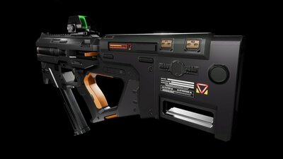 SciFi Machinegun AK4 Playable 