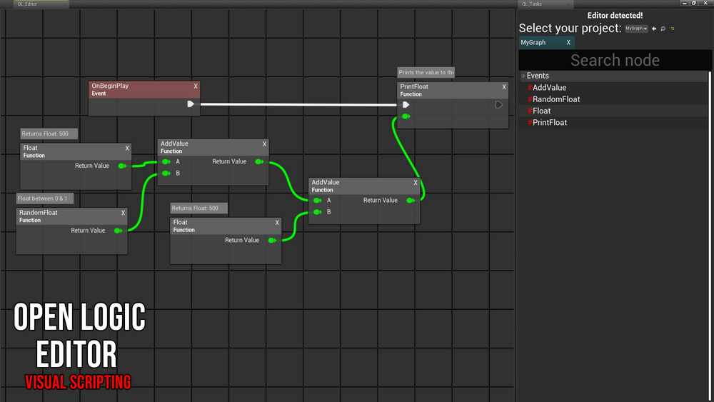 Open Logic Editor - Visual Scripting 