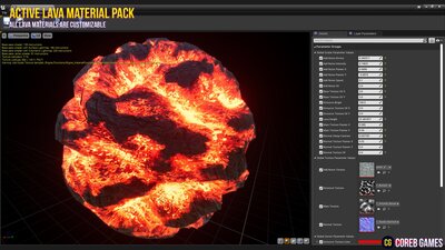 Active Lava Material Pack 