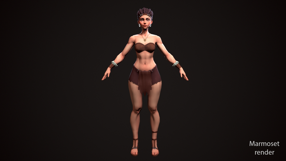 Stylized primal girl 