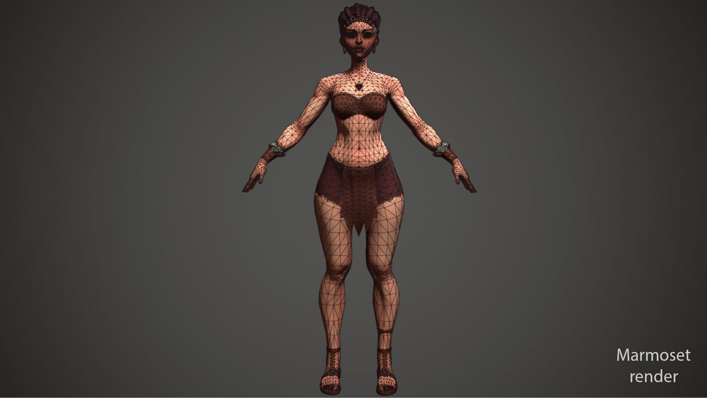 Stylized primal girl 